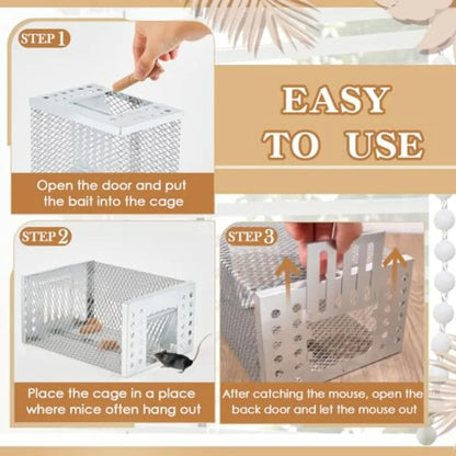 1 Pcs Humane Rat Trap Live Chipmunk Cage Trap for Indoor and Outdoor
