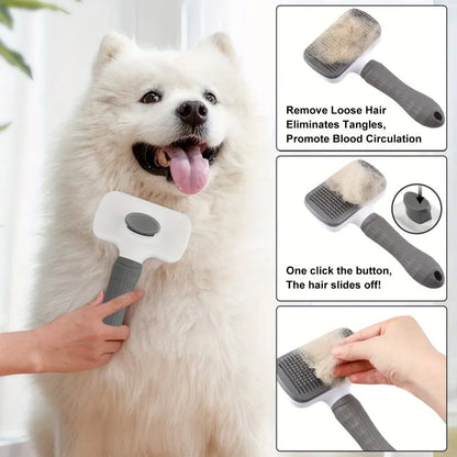 Dual-Use Dog Cat Grooming Brush 20×10×5.5cm