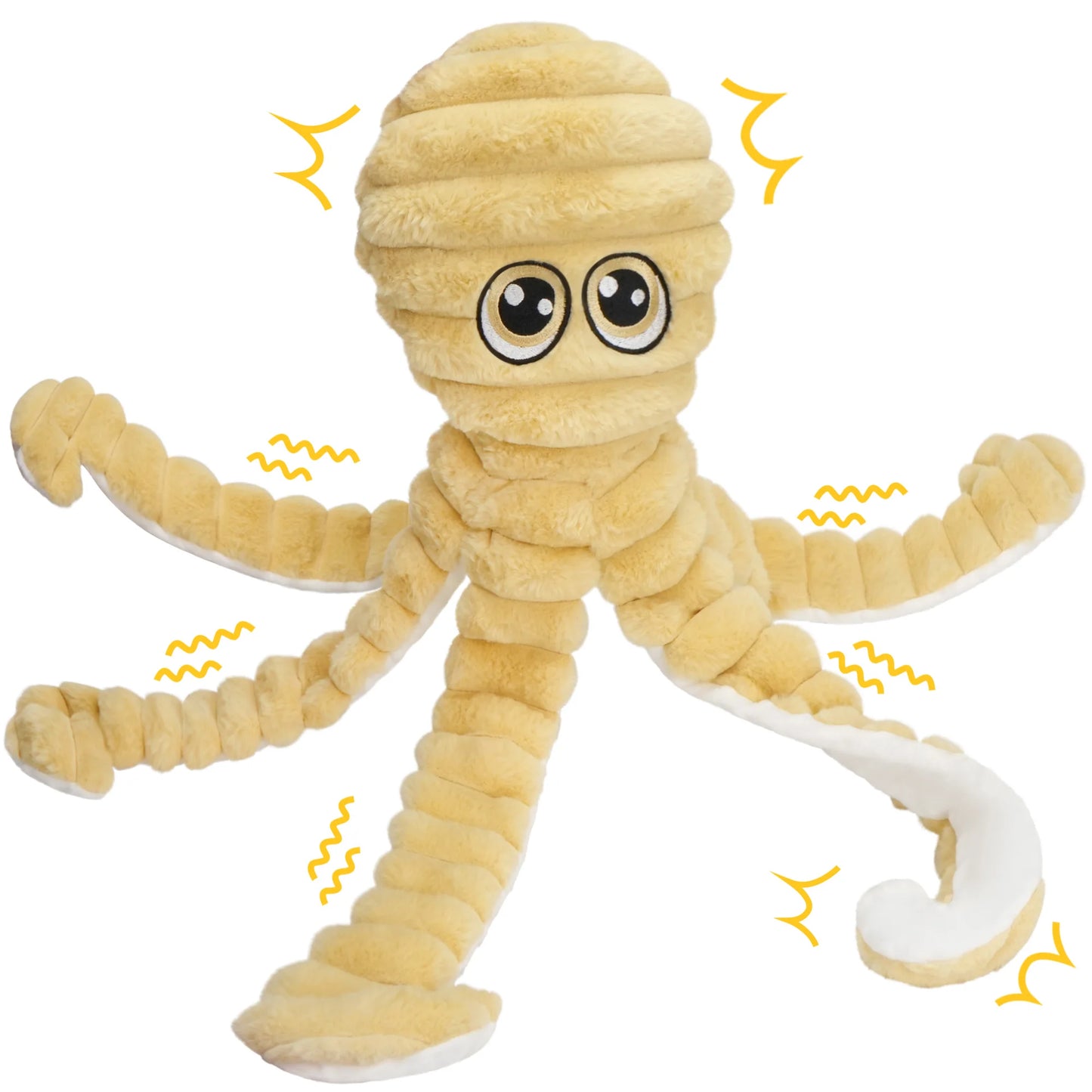 Octopus Pet Grinding Teeth Squeaky Plush Toy,
