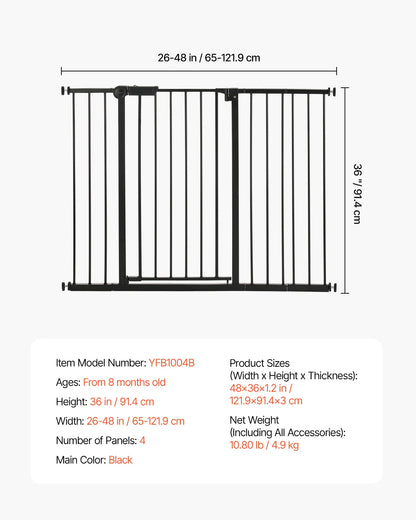 Baby Gate 28/30/36 Inches