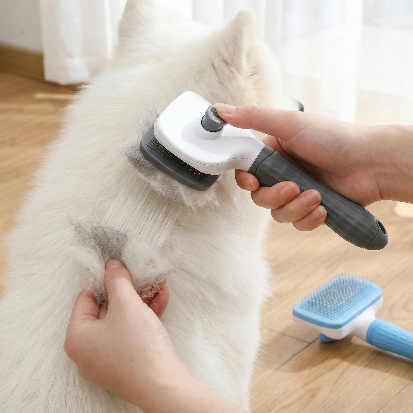 Dual-Use Dog Cat Grooming Brush 20×10×5.5cm