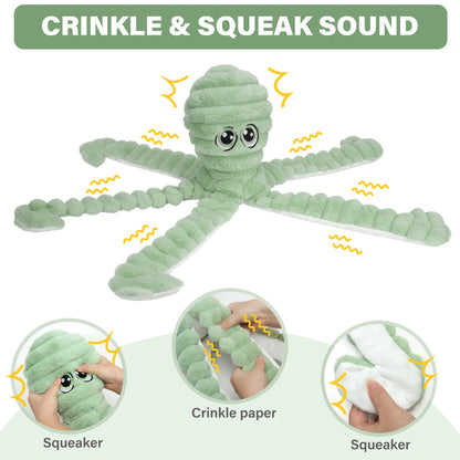 Octopus Pet Grinding Teeth Squeaky Plush Toy,