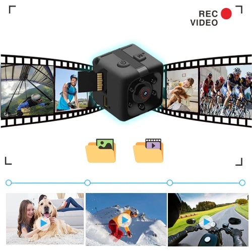 Mini Camera, 1080P, Nanny Cam Full HD with Night Vision Motion Activation for Indoor Outdoor Covert Security