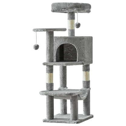 JHK 44In Cat Tree Tall Multi-Cat Climbing Tower Natural Sisal Scratching