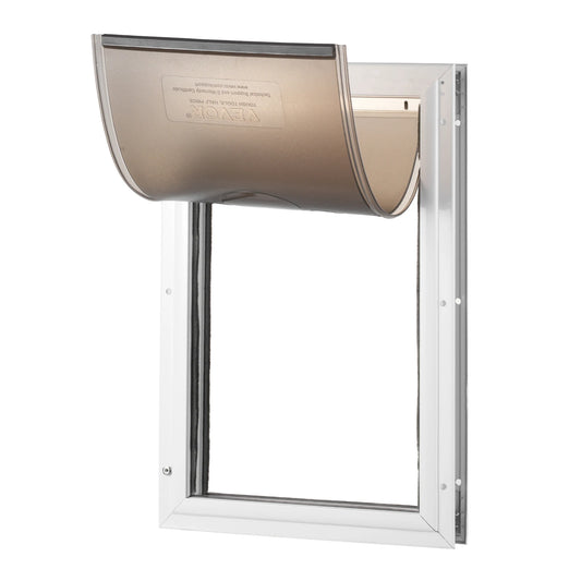 Pet Door Aluminum Frame with Lock and Flap System Weatherproof