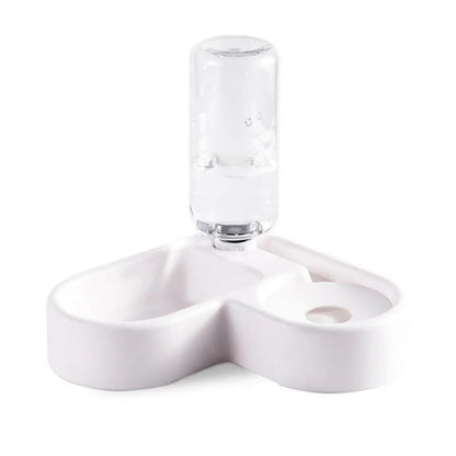 Automatic Pet Feeder & Water Bowl 500ml, Portable Slow Eating Food Dish for Cats & Dogs
