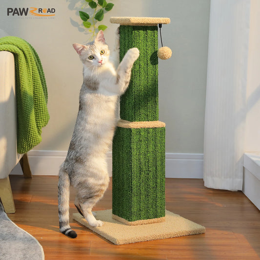 Ultimate Scratch Post with Woven Sisal Dangling Ball Tall Cat Scratcher