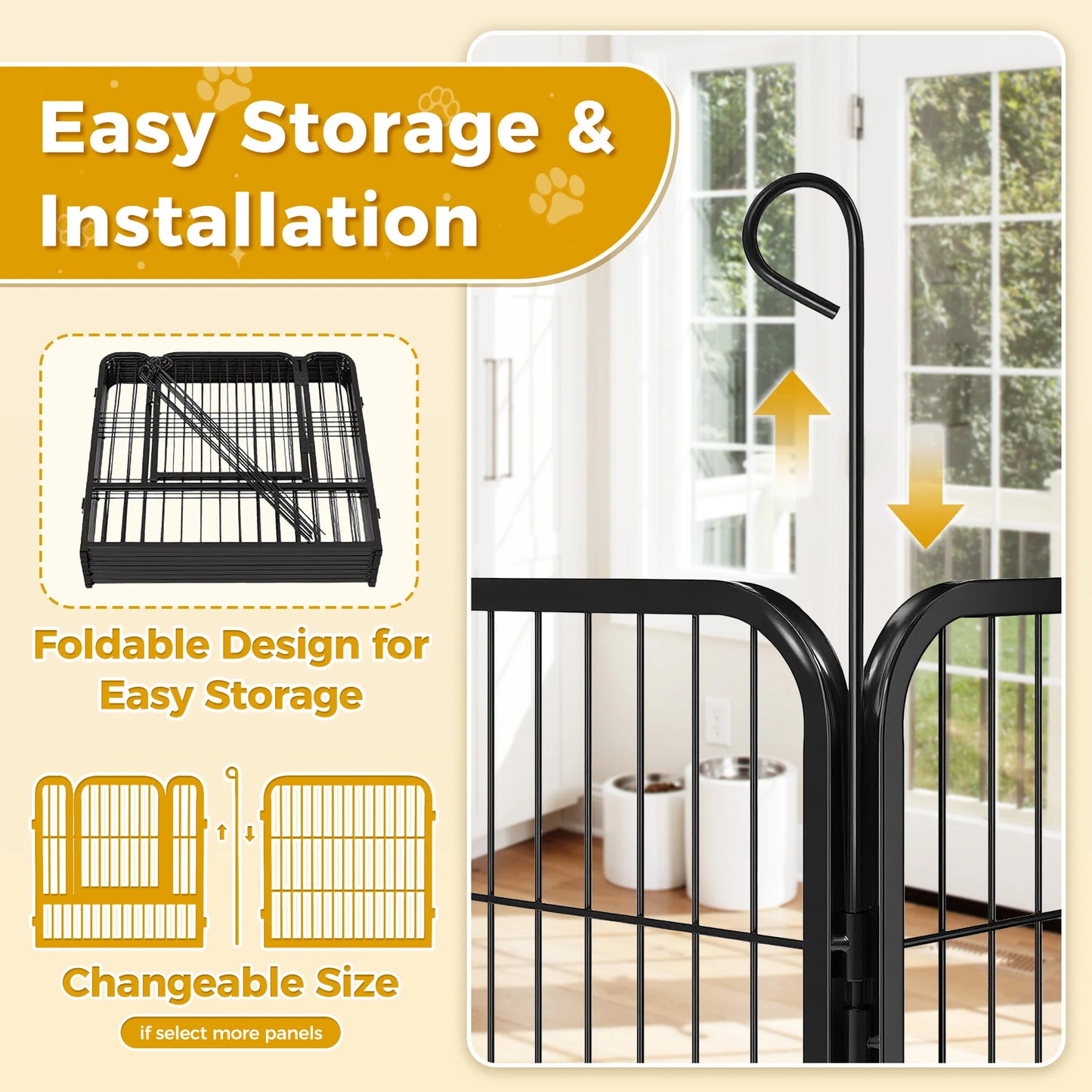 Playpen with Door, Outdoor/Indoor Foldable