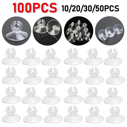 10-100pc Aquarium Suction Cup Holder Fish Tank Sucker for 4/6mm Air Line Pipe Tube Wire Holder