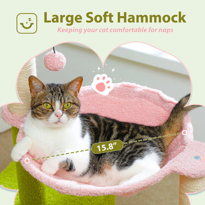 Flower Cat Tree with Sisal Scratching Posts