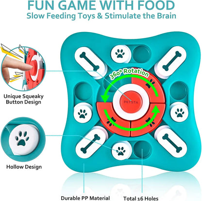 Interactive Dog Puzzle Toys for Brain Stimulation, Treat Dispensing