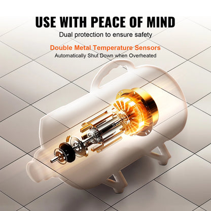 2000W/2.7HP Dog Blow Dryer Adjustable Speed Temperature Control with 4 Nozzle and Extendable Hose